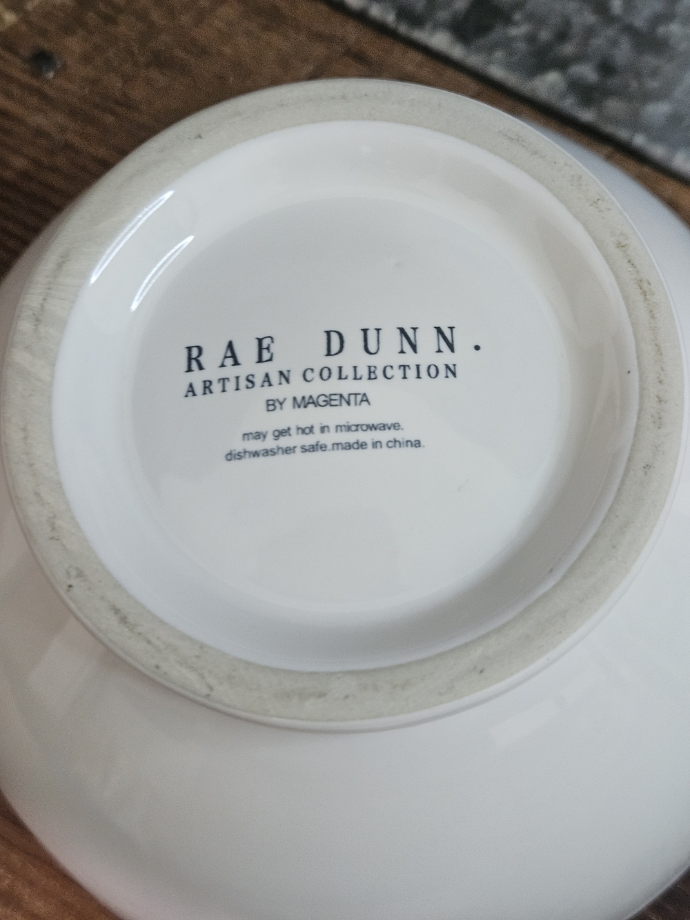 Rae Dunn AMOUR Pink & White Ceramic Bowl - Picture 3 of 6